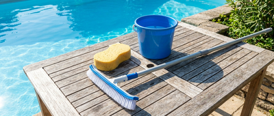 Pool-Beckenrand reinigen: Methoden gegen Wasserlinie, Kalk und Algen