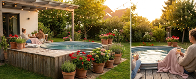 Stock Tank Pool im Garten – günstige Alternative zum klassischen Pool