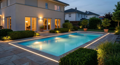 Pool beleuchten: Sicherheit, Lichtmenge und klares Wasser planen